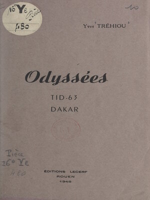 cover image of Odyssées, TID-63, Dakar